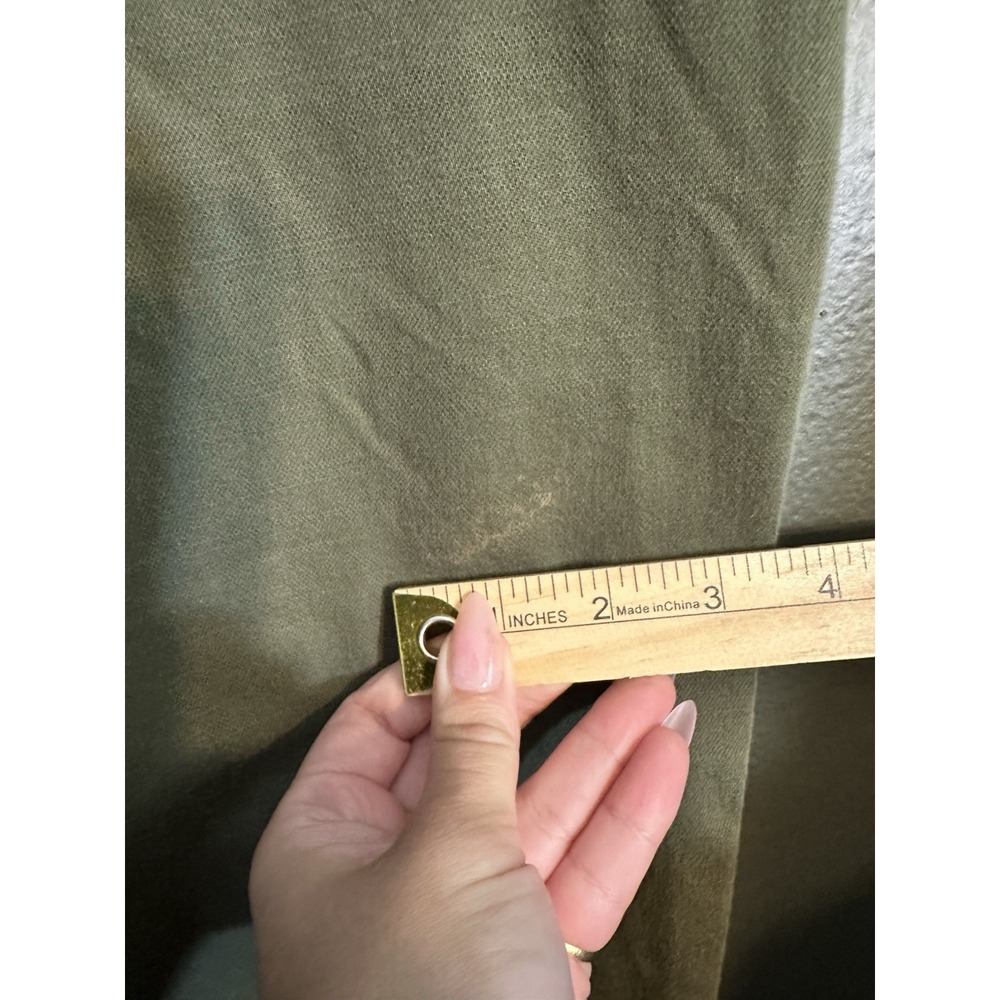 FLAWED Talbots Super Soft Green Cargo Pants 12 Cotton Blend - Picture 11 of 12
